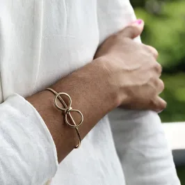 Pulseira Dourado Bracelete Laço