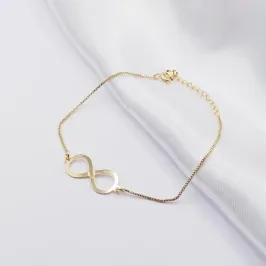 PULSEIRA DOURADA VENEZIANA COM INFINITO LISO