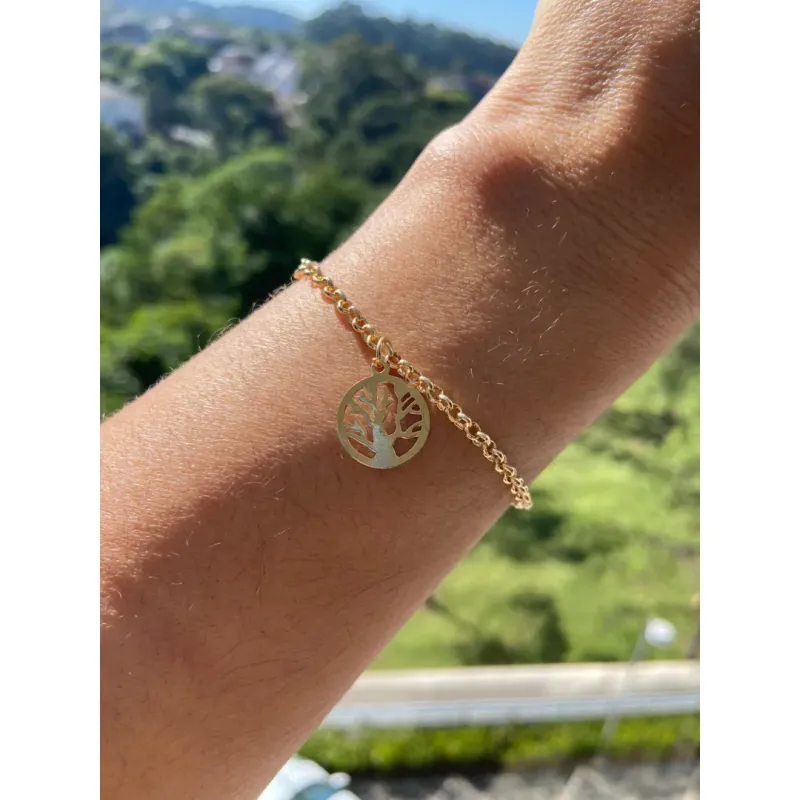 PULSEIRA DOURADA ARVORE DA VIDA