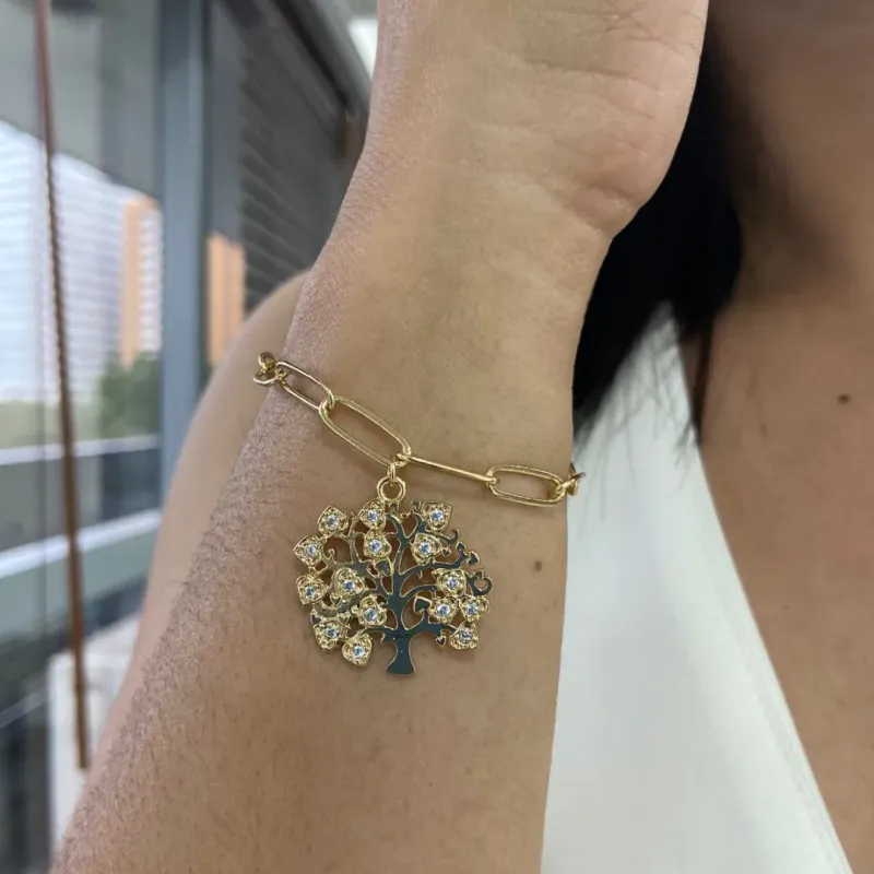 PULSEIRA DOURADO ARVORE DA VIDA