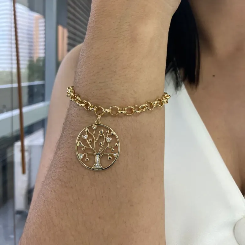 PULSEIRA DOURADO ARVORE DA VIDA GRANDE