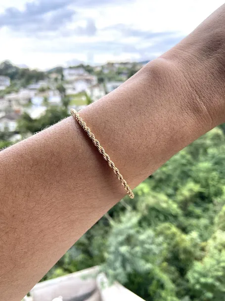 BRACELETE DOU FINO COM CORDÃO BAIANO