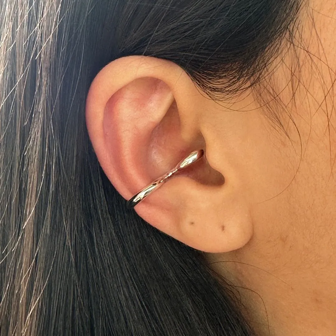 BRINCO PRATA PIERCING FAKE ONDA