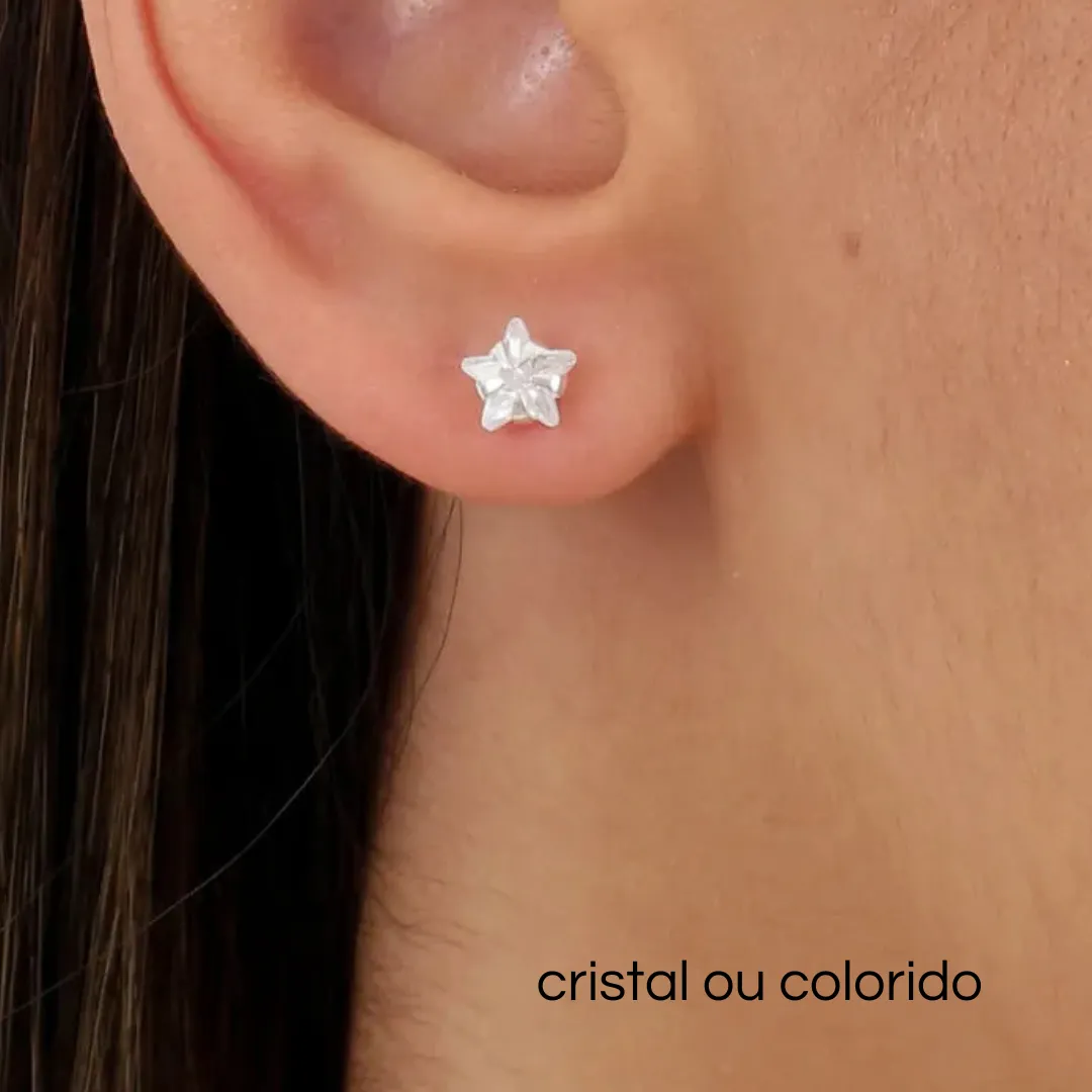 BC PRATA ESTRELA M ZIRCONIA OU COLORIDO