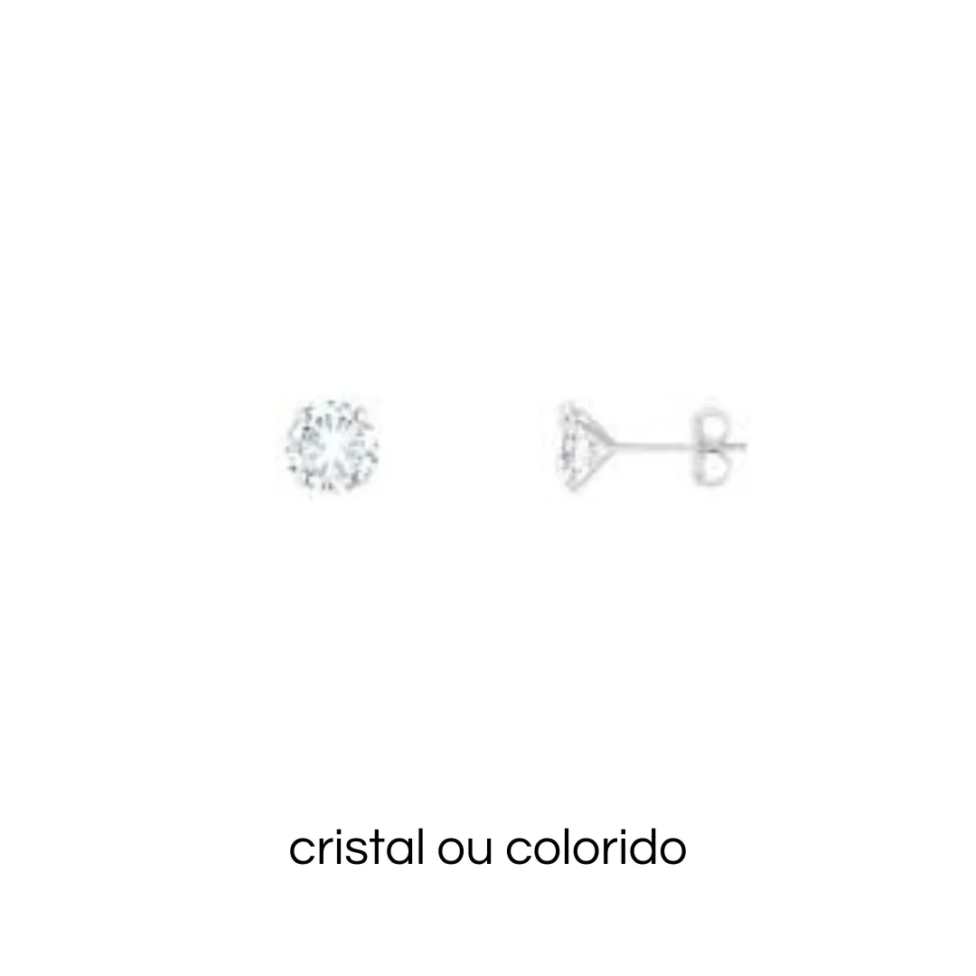 BC PRATA REDONDO P ZIRCONIA OU COLORIDO